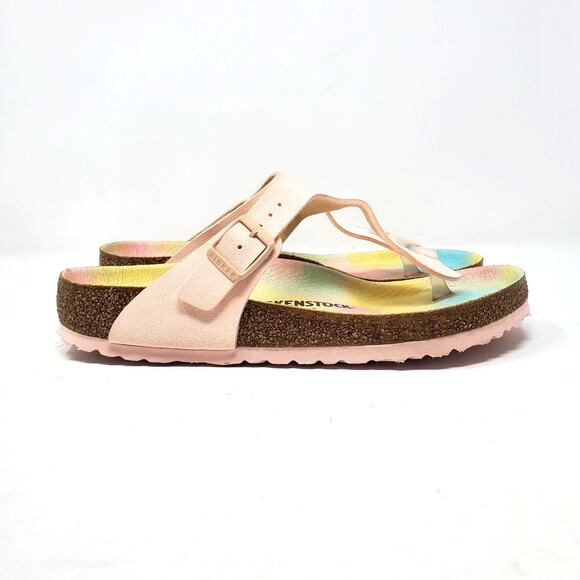 Birkenstock Gizeh Vegan Light Rose BirkiBuc Thong Sandals Size 39 US 8-8.5 - Picture 3 of 11